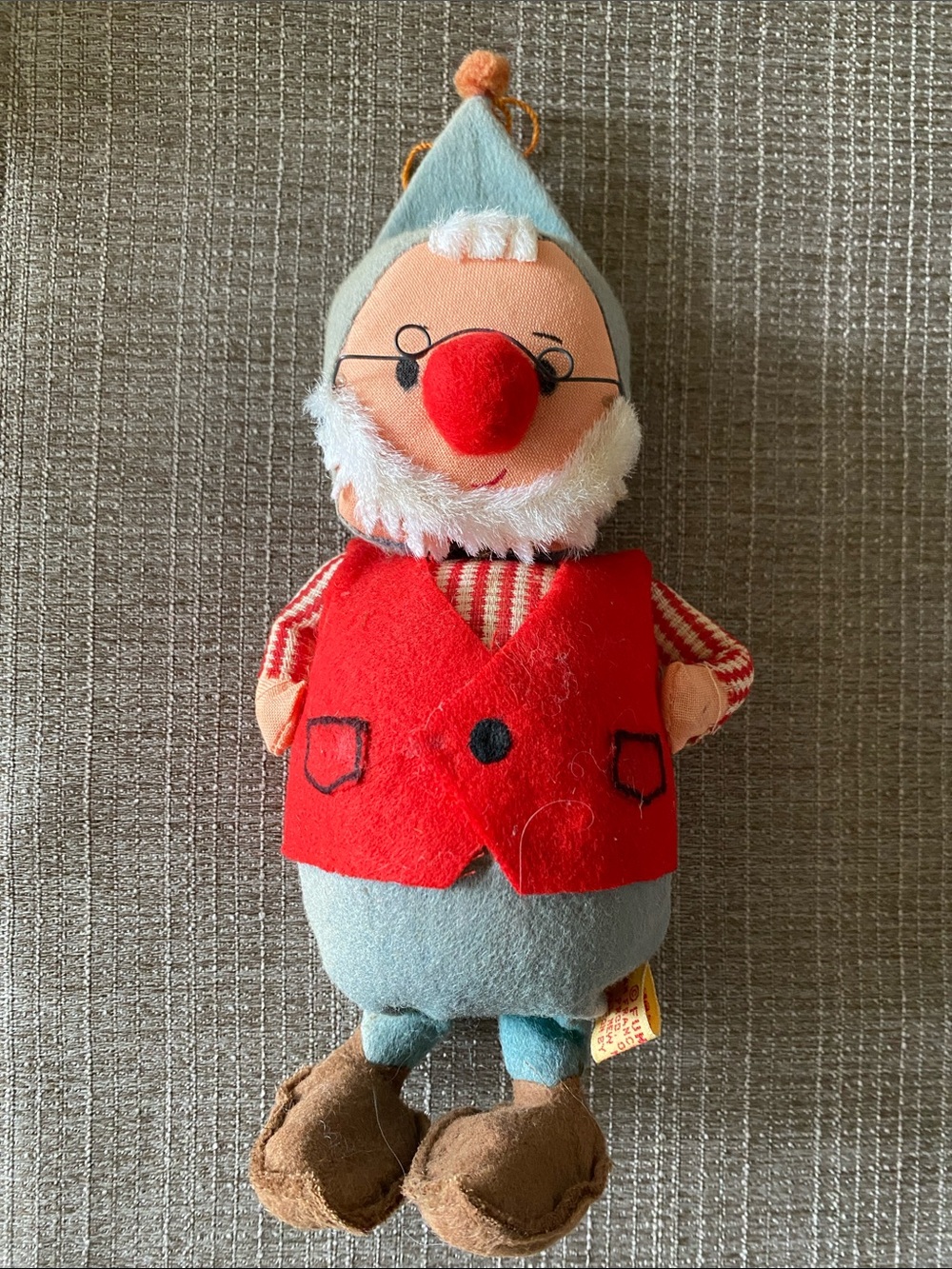 1950s Japan fun farm San Francisco Gnome holiday cotton ornament